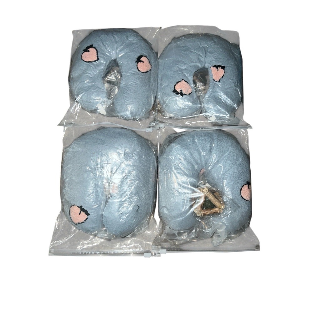 Lot Of 4 Blue Pillows U-Shaped For Cats Kittens Small Dogs Puppies